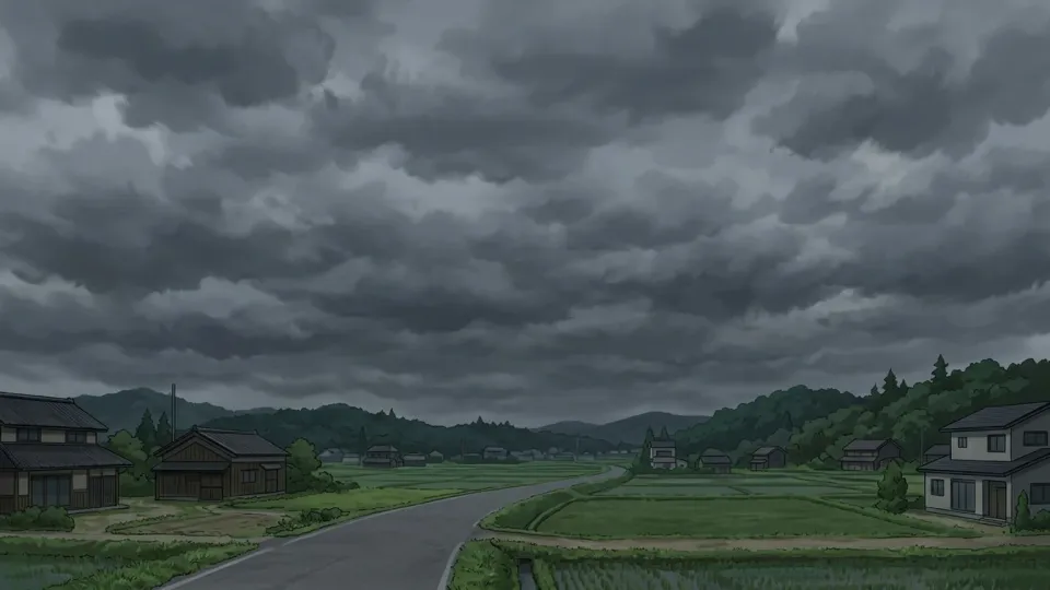 今にも雨が降りそうな曇り空
