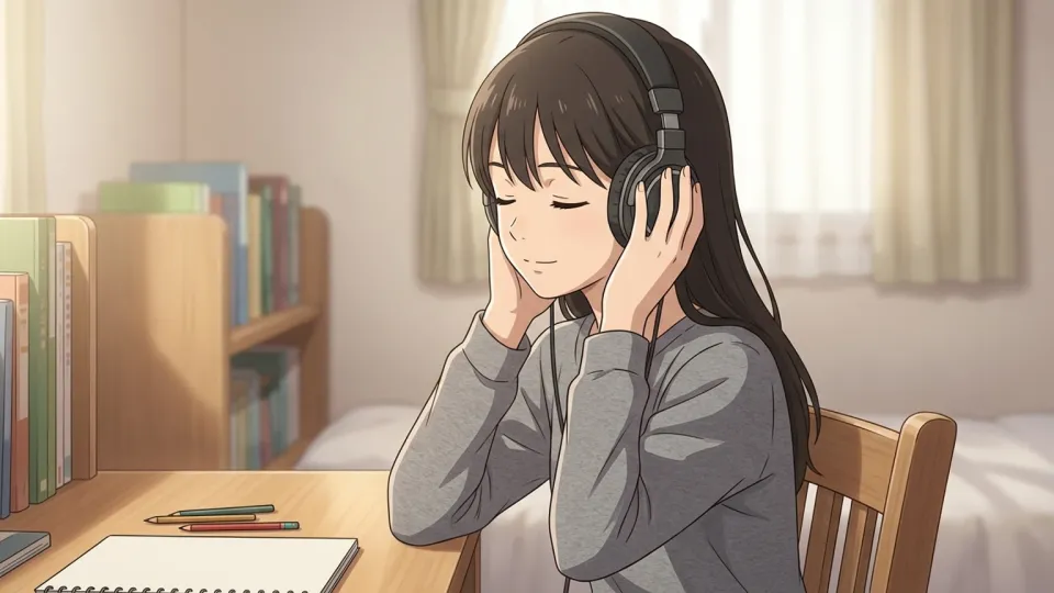 音楽に耳を傾ける人