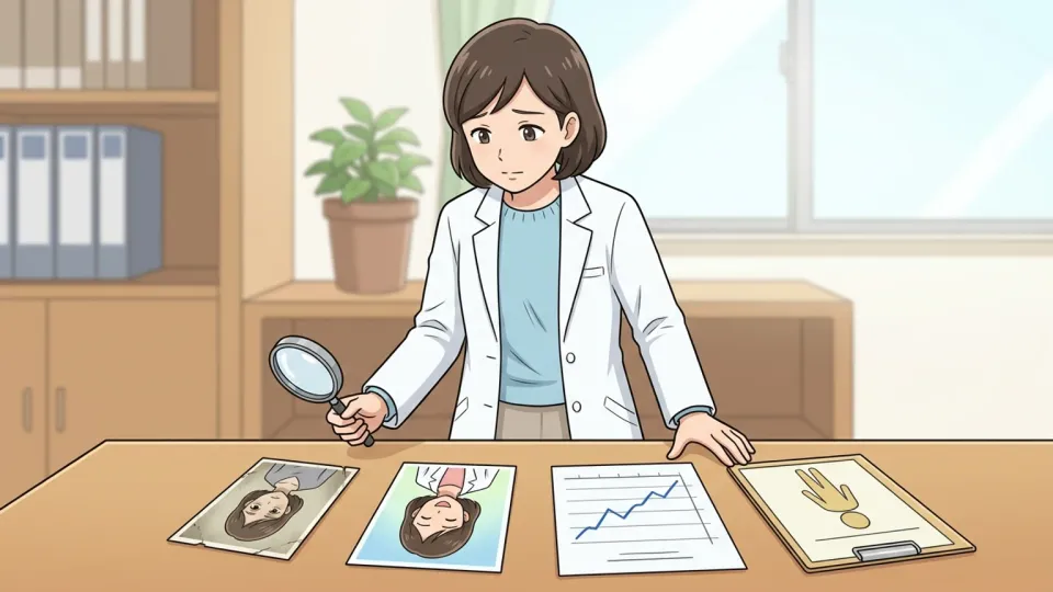 長期間の健康データを比較している医師と患者