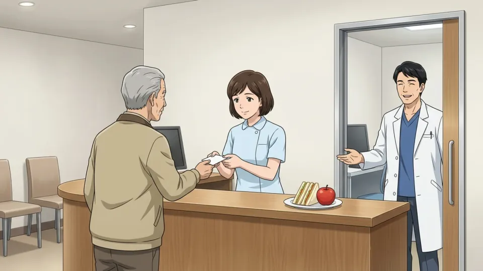 昼食時間中も患者を受け付ける診療所