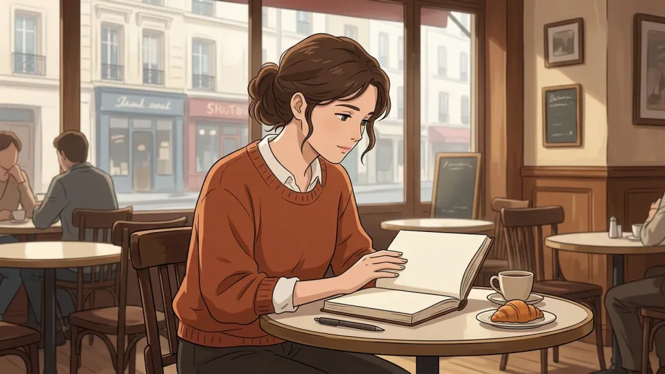 本を読む女性