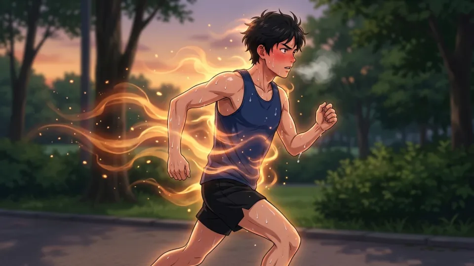 運動する女性のイラスト