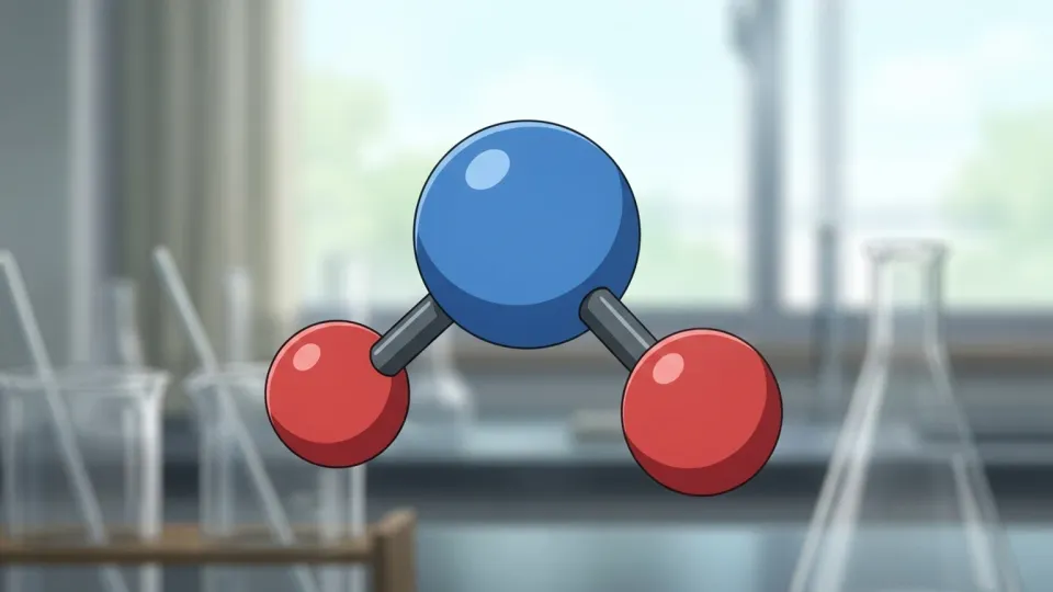 結合した原子を示す水分子の3Dイラスト