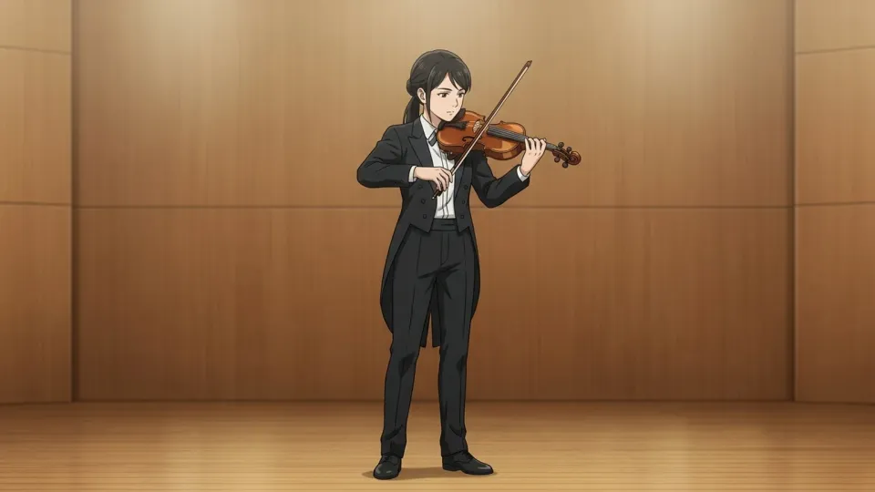 バイオリンを演奏する音楽家