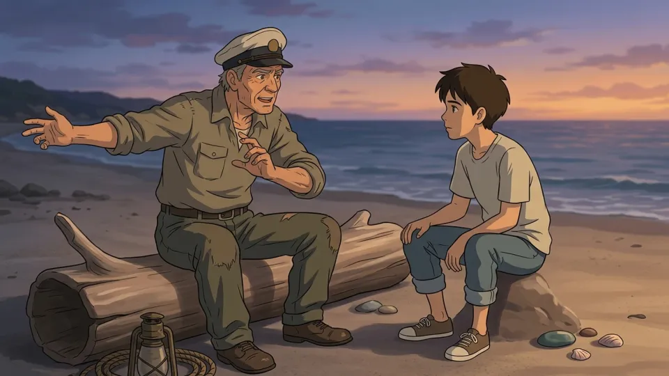 海での冒険譚を語る老水夫