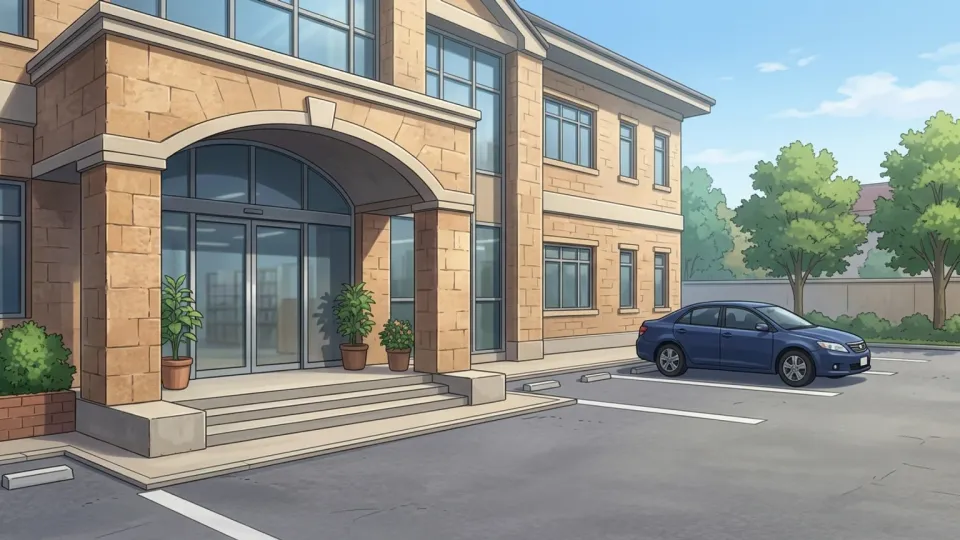 すぐ近くの駐車場に停められた車