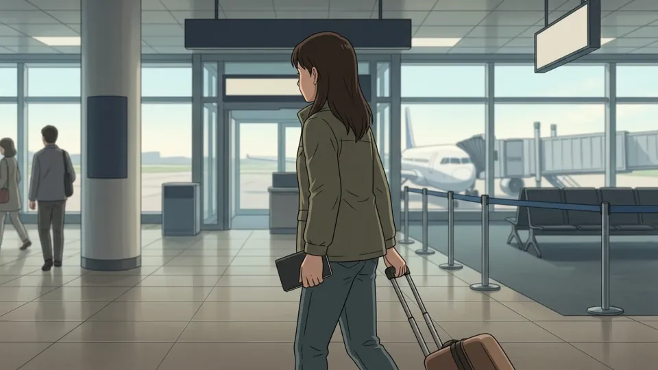 パスポートを手に持つ旅行者