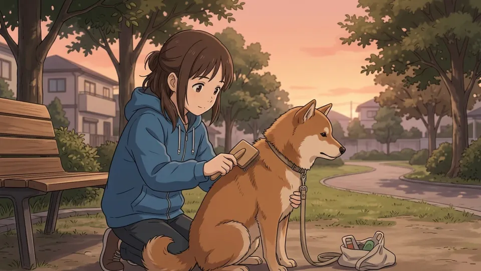 迷子になった犬を探す飼い主