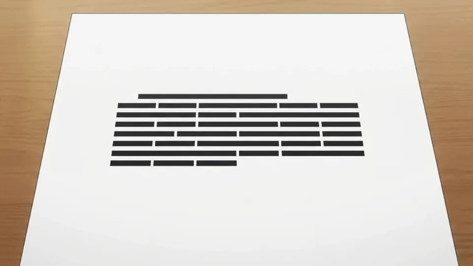 手紙の最初の段落を読む男性
