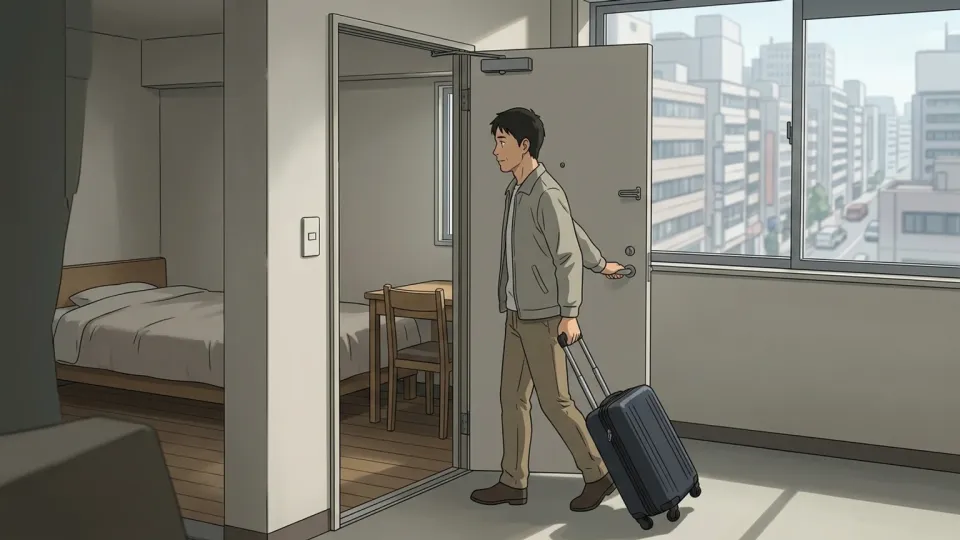 街に滞在する男性