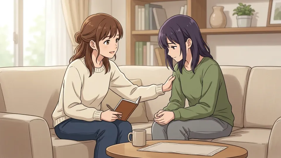 アドバイスを受ける人物とそれを与える人物