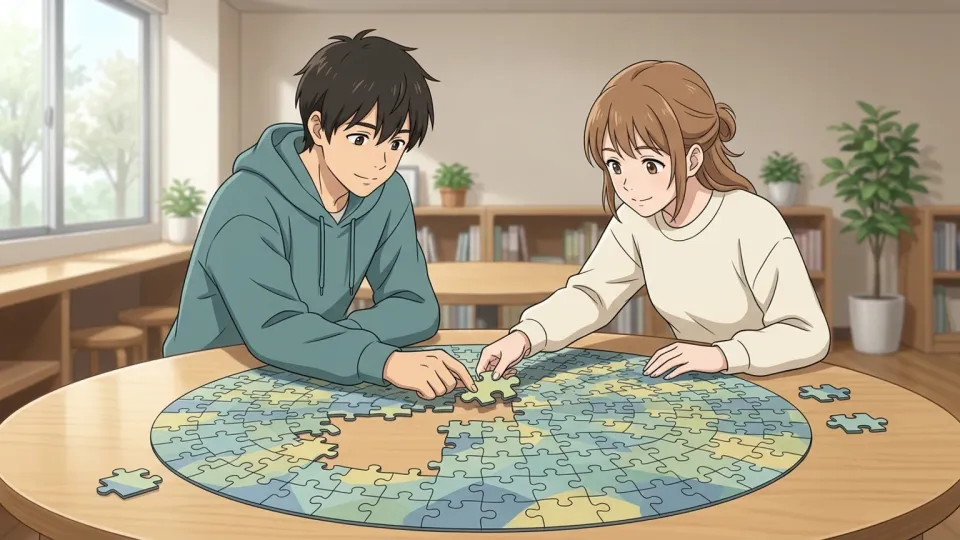 チームが協力して問題を解決する様子
