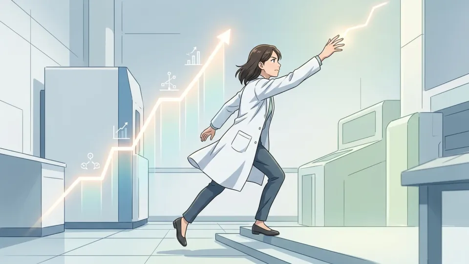 技術の進歩を示す研究者の様子