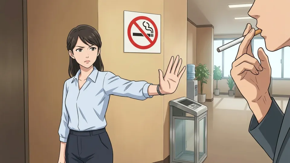 屋内での喫煙禁止を示す標識