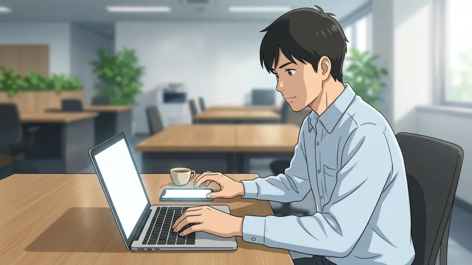 迅速な対応をする男性