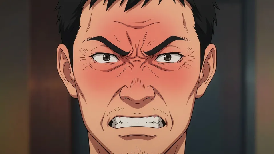 激怒して顔を真っ赤にする男性