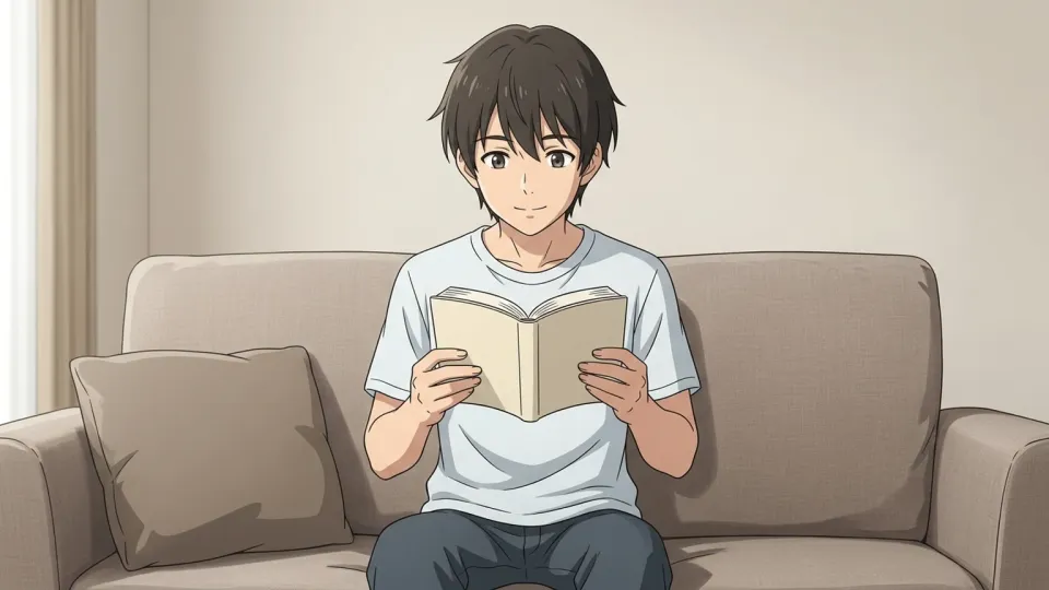 本を読んでいる読者