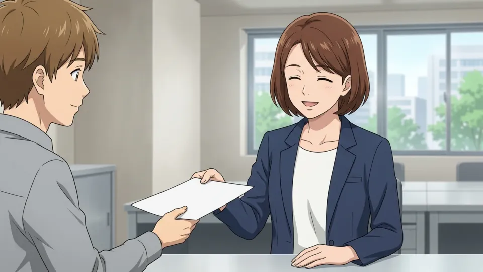 提案に前向きにうなずくマネージャー