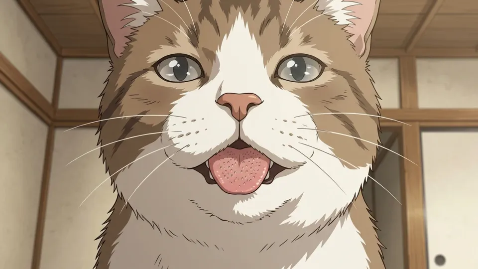 ざらざらした舌を持つ猫