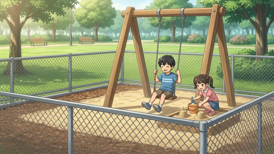 公園で遊ぶ子供たち