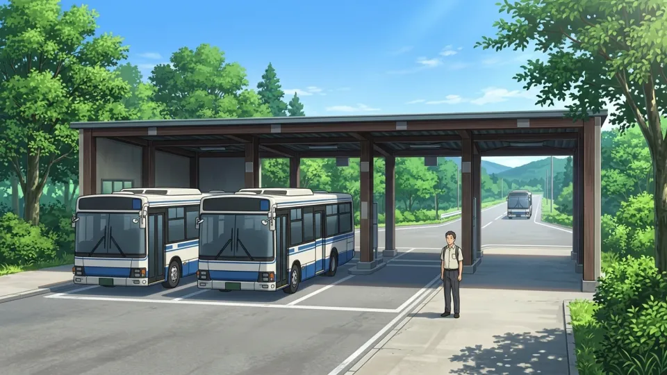 定刻どおり到着した夏季の急行列車