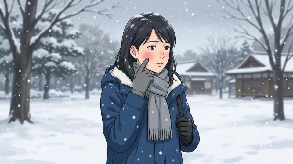 冬の空気に敏感な肌