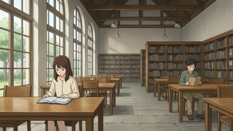 図書館の深い静けさ