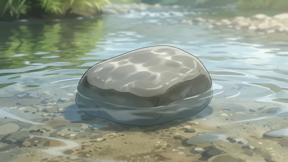 川の中の滑らかな石