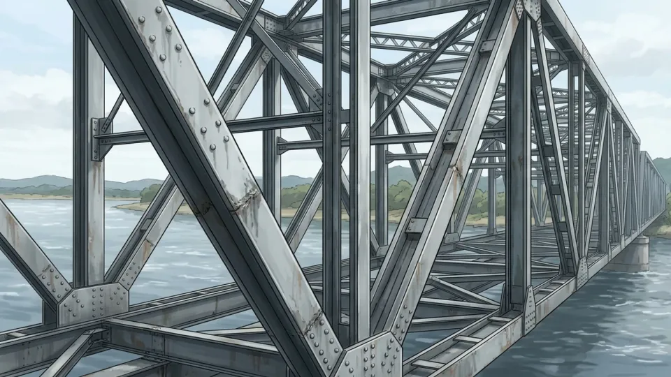 鋼鉄で造られた頑丈な橋