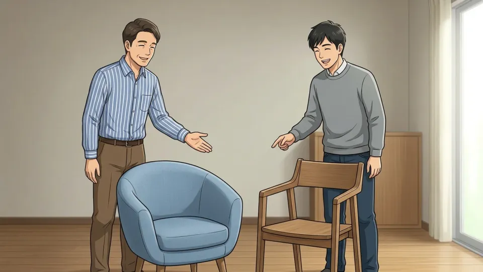 資料に対して主観的な評価を下す男性