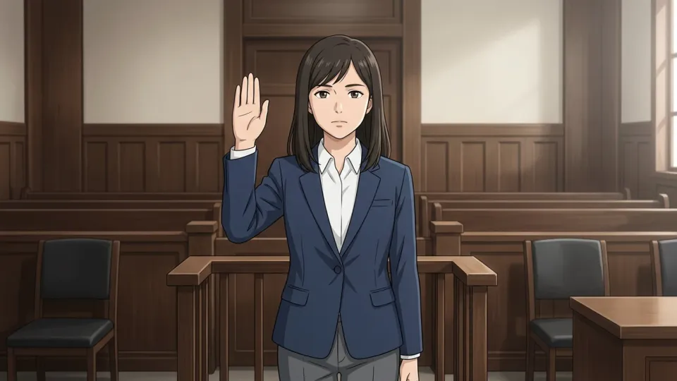 真実を語ることを誓う人物