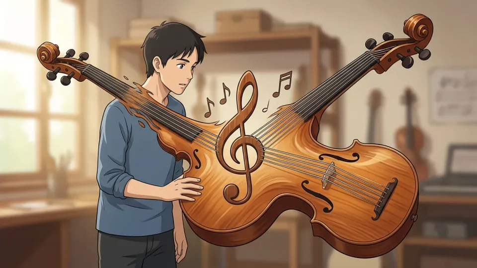 異なる音楽要素の統合を示すイラスト