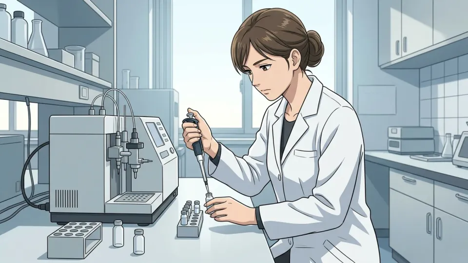 新しい手法でデータを分析する科学者。