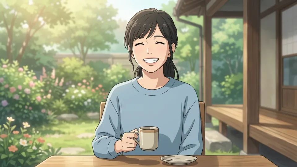笑顔を見せる女性