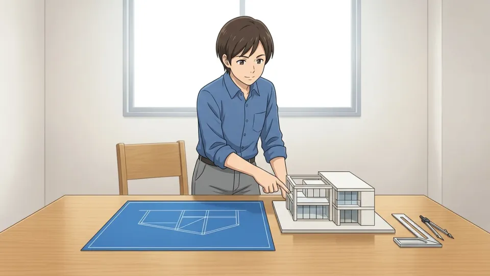理論的にうまくいく計画を示すエンジニアのイラスト