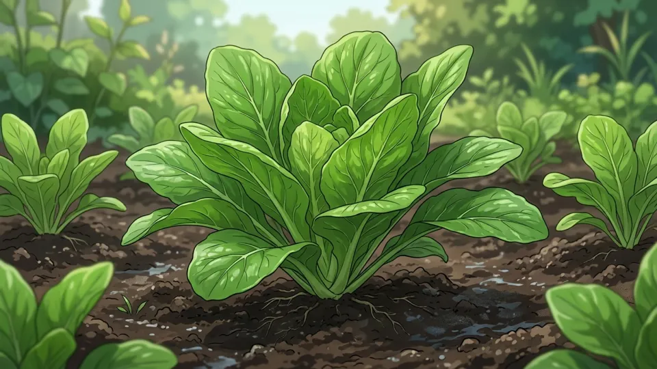 湿った土で生き生きと育つ緑の植物