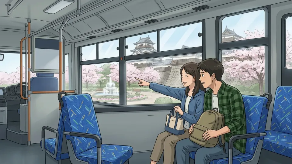 街を巡るバスの周遊