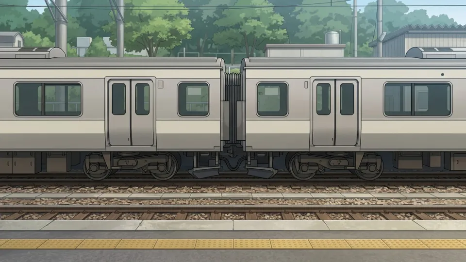 駅のホームに到着した列車