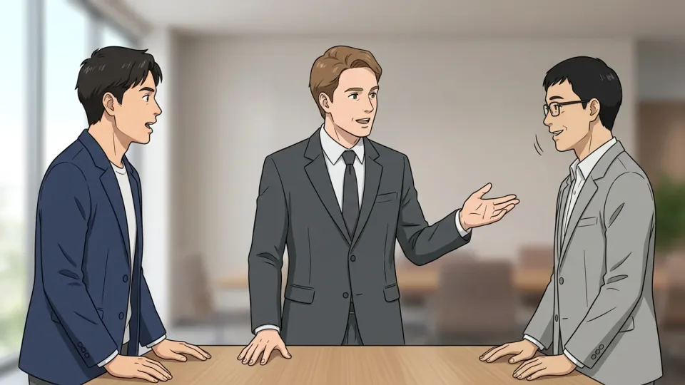 手紙を日本語に翻訳している様子