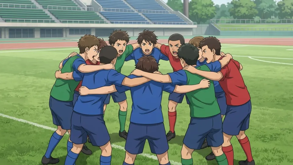 決勝戦で結束を見せるチーム