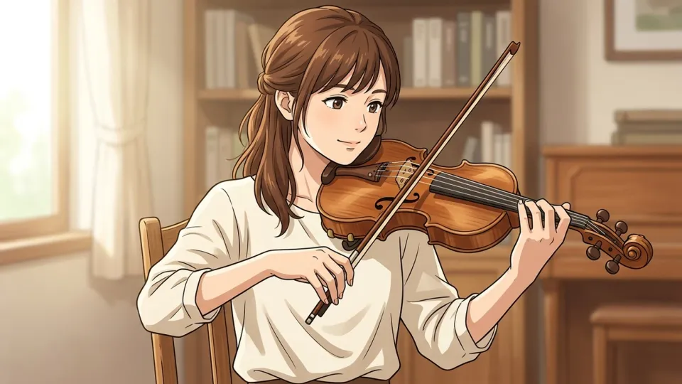 バイオリンを演奏する女性