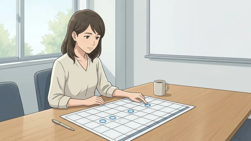 会議室で話し合う同僚たち