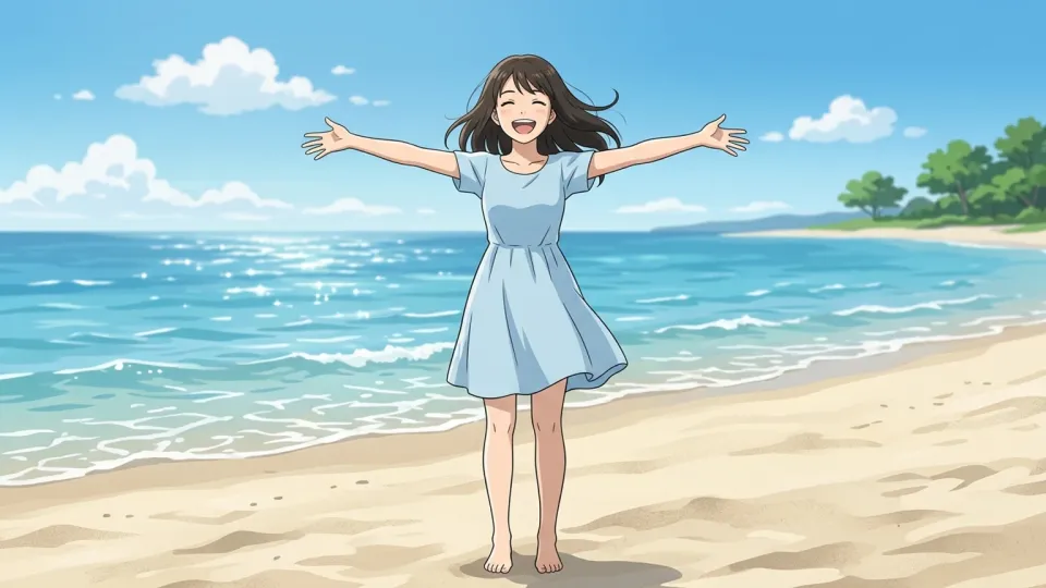 海辺で楽しそうに過ごす人々